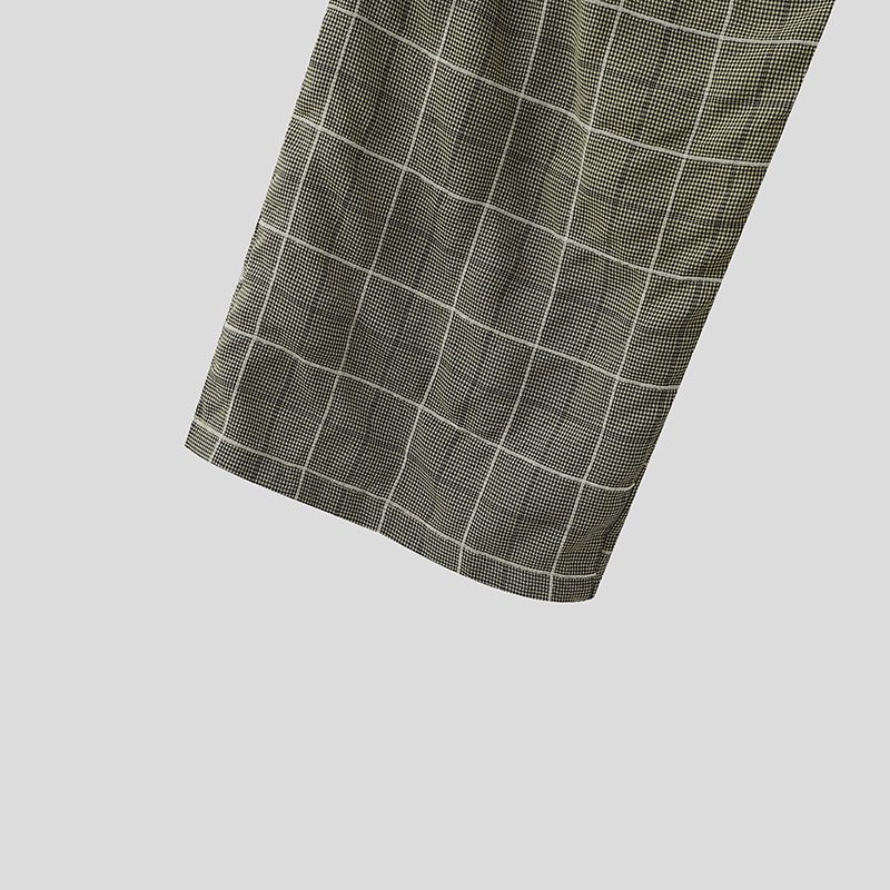 INCERUN Mens Twist Design Casual Long Pant Fashion Retro Striped Loose Fit Straight Trousers for Men