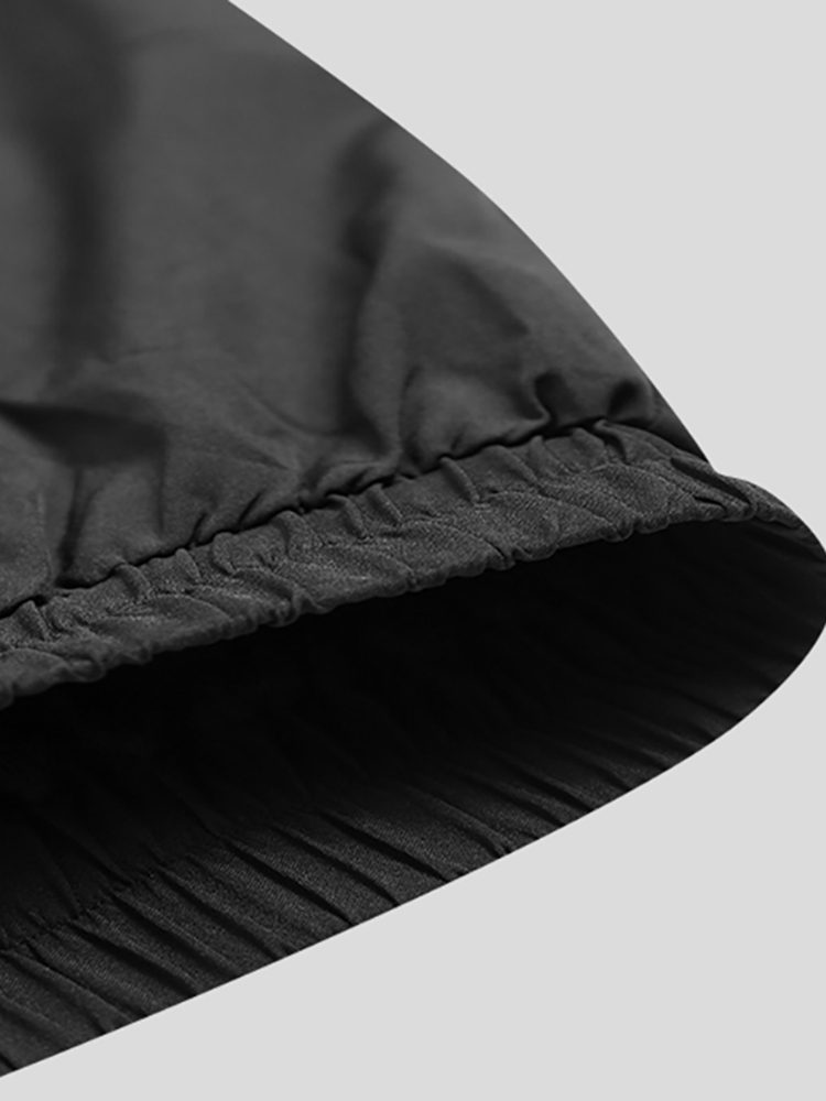 INCERUN Men Pant Elastic Black Irregular Design Skirt Pant Loose Fit Fashion Mens Streetwear Pants S-5XL