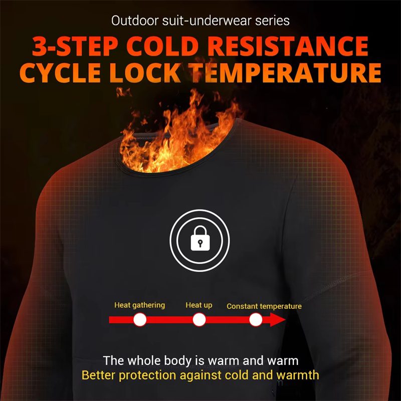HD-28 Heating Underwear Pant Set Thermal Long Sleeves Trousers Men Women Heated Suit USB Electric Thermal Underwear for Winter