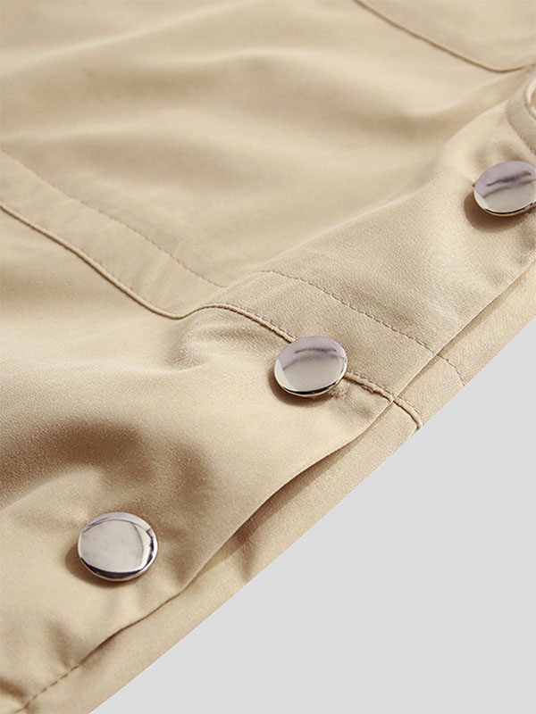 INCERUN Men Bib Pants Solid Color Jumpsuits Multi Pockets Casual Suspenders Cargo Overalls Fashion Men Jumpsuit S-5XL