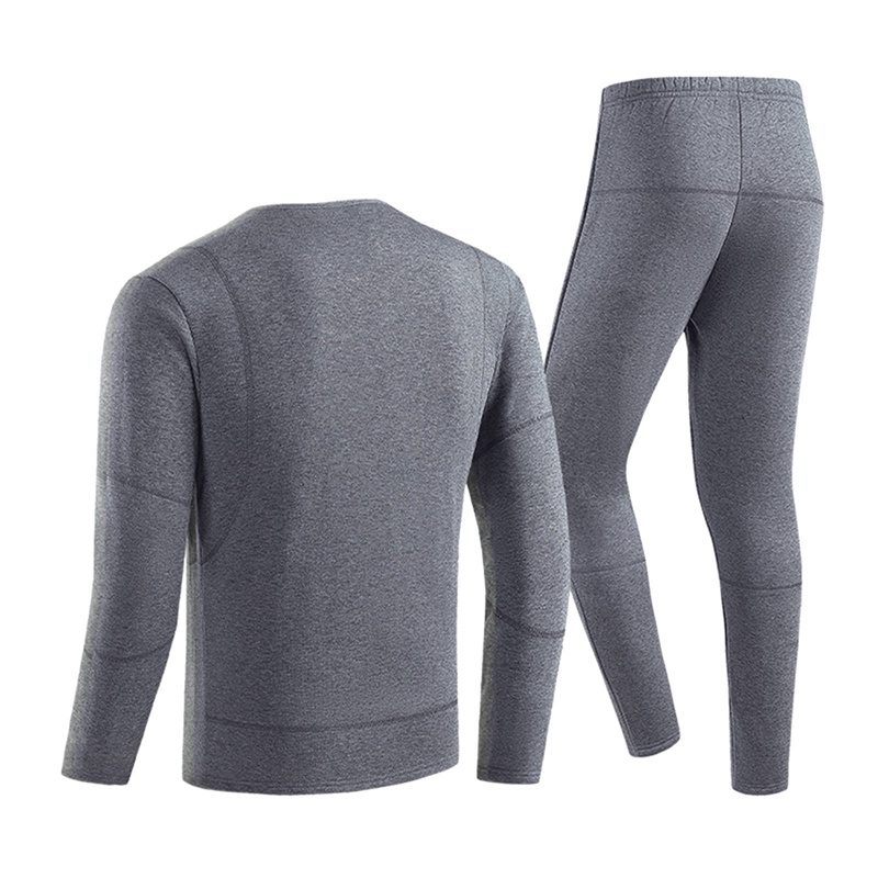 HD-02G Heating Underwear Pant Set Fleece Lined Thermal Long Sleeves Trousers Men Women Heated Suit USB Electric Thermal Underwear for Winter