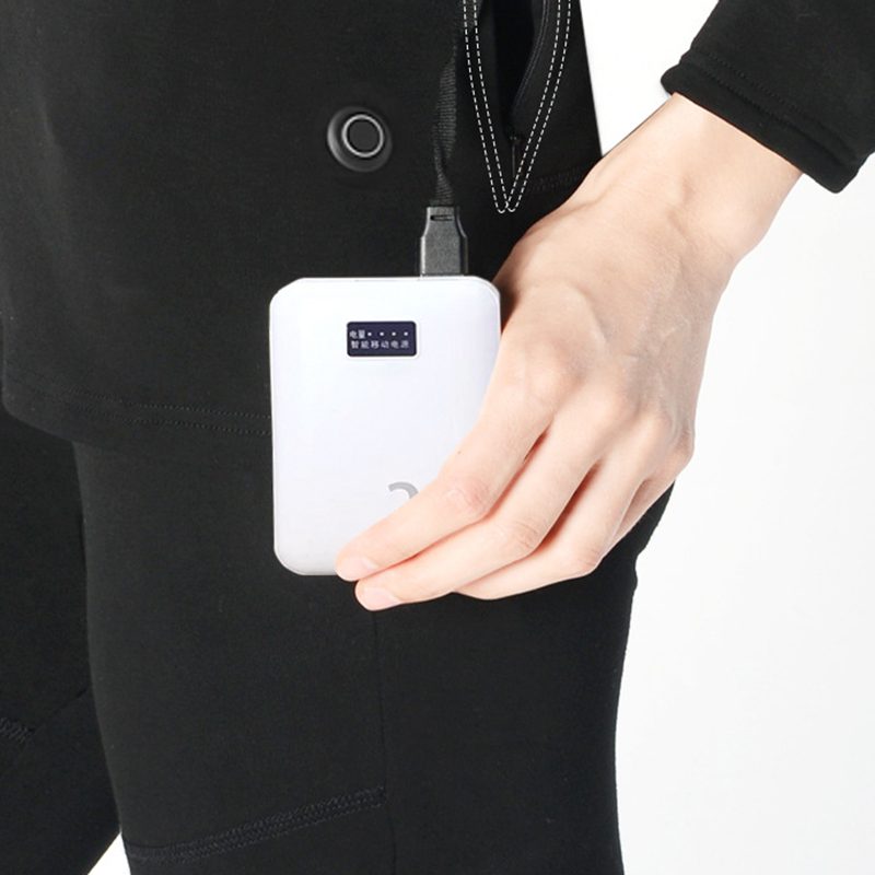 HDA-20 Heating Underwear Pant Set Whole Body Heating Temperature APP Control Thermal Long Sleeves Trousers Men Women Heated Suit USB Electric Thermal Underwear for Winter