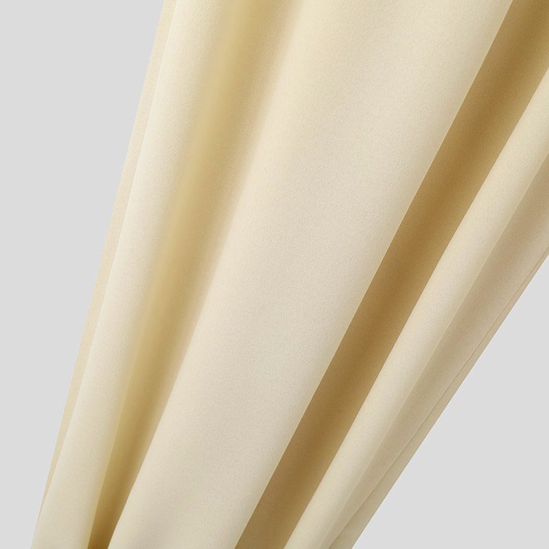 INCERUN Mens Ruffle Design Casual Pant Elastic Waisted Trousers Daily Solid Color Fashion Pants Loose-fitting