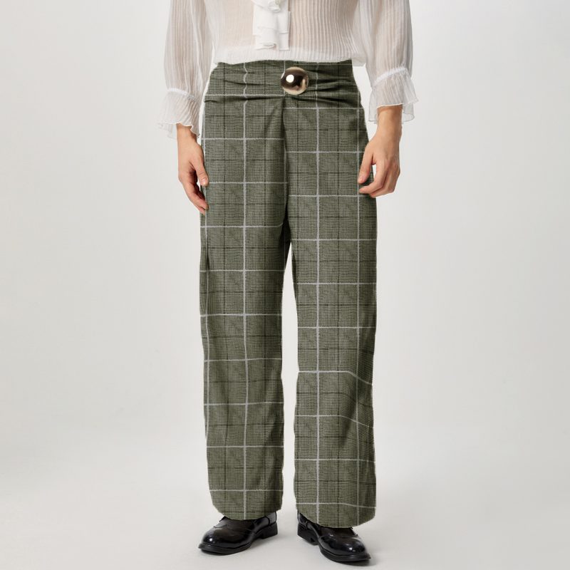 INCERUN Mens Twist Design Casual Long Pant Fashion Retro Striped Loose Fit Straight Trousers for Men